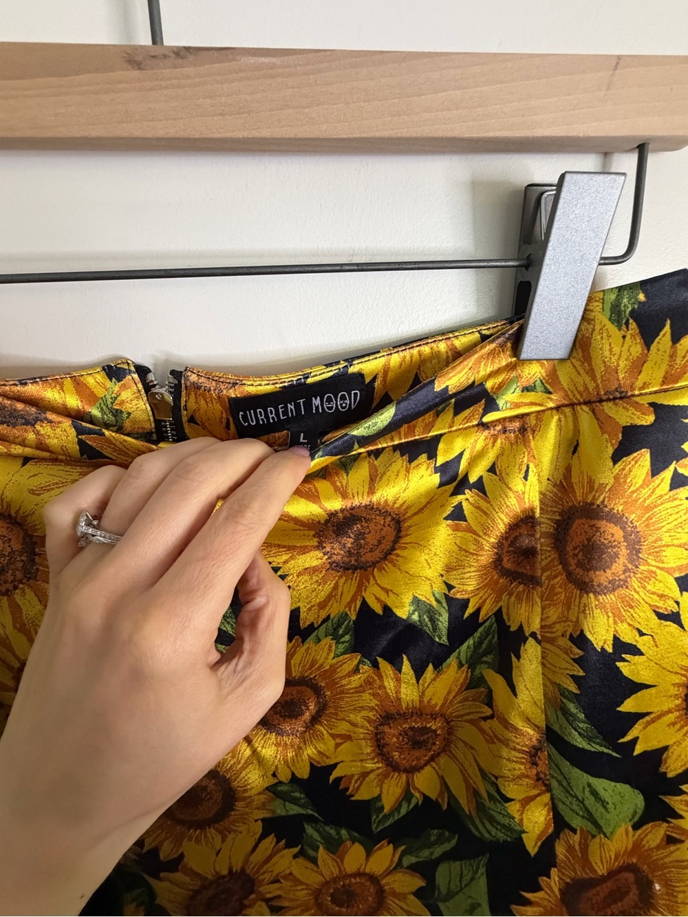 Dolls Kill Sunflower Print Mini Skirt in Yellow and Black - Picture 4 of 5